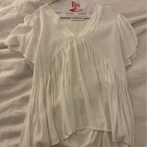 American threads white blouse